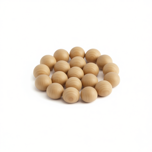 Perline in legno ILAN da 12 mm semisferiche per accessori di abbigliamento - Product Image 2