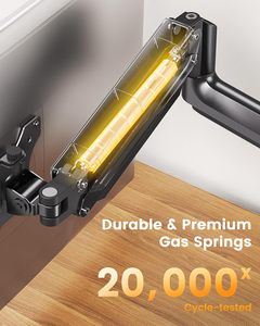 Molla a Gas Full Motion con Base a Grommet a morsetto a C, supporto per braccio di montaggio per Monitor per Computer da 13 a 32 pollici, - Product Image 6