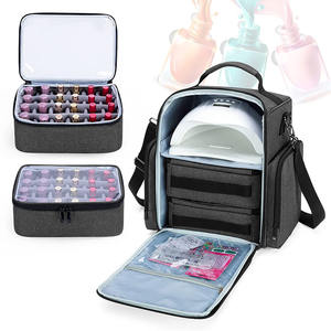 Sac Technique de Manucure Grande Capacité Nouveau Style avec Étiquette Personnalisée, Sac de Rangement pour <span class=keywords><strong>Vernis</strong></span> à Ongles avec Support de Lampe UV pour Salon ou Bricolage - Product Image 3
