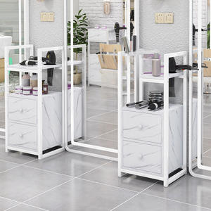 Peluquería Metálica &<span class=keywords><strong>amp</strong></span>;   Mueble de Almacenamiento Multifuncional para Salón de Belleza con Mesa de Herramientas para Peluquería y Corte de Cabello - Product Image 1