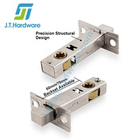 Loquet tubulaire de sécurité 60/70 mm, pêne dormant carré robuste pour porte intérieure