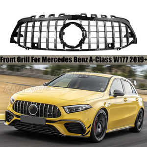 Grille de pare-chocs avant style GT Racing pour Mercedes Benz Classe A W177 2019 2020 2021 2022 A180 A200 A220, accessoire de style automobile - Product Image 1