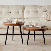 Vintage Petite Table Basse En Bois Simple Moderne Créatif Lumière De Luxe Haut De Gamme Pliable En Bois Massif Combinaison Thé Toute L'année