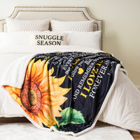 OEM Trade Assured Qualitäts-Digital-Sublimationsdruck Flanell-Sherpa-Decke Weiche Dicke Plüschdecke als Geschenk für die Tochter