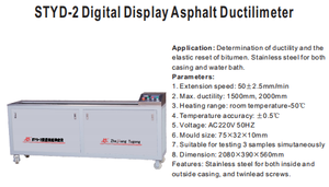 STYD-2 Macchina per Test di Duttilità dell'Asfalto con Display Digitale, Setaccio da Laboratorio - Product Image 3