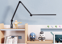 Lampe de bureau LED DC double lumière, moderne et simple, à bras réglable, protection oculaire, flexible, pour études, chambres et bureaux, 4 modes d'éclairage