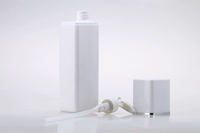 Flacon pompe carré en plastique HDPE de 500 ml pour cosmétiques, soins de la peau, liquides, emballage pour lotion corporelle, shampoing
