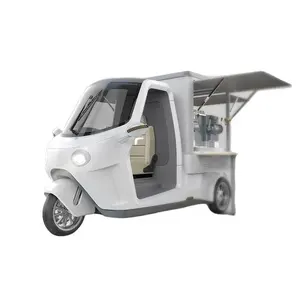 Best sell electric motor fast food truck tricycle mobile food cart ice cream coffee tea milk BBQ hamburger