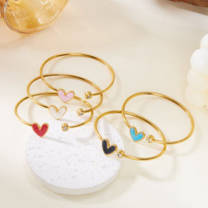 12 Style TRENDY Jewelry for Your <strong>Love</strong> Fashion <strong>Bangle</strong> 18K Gold Plated Bracelet Stainless Steel Classic Bracelet - Product Image 5