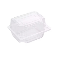 Conteneur à pain carré en plastique personnalisé pour snacks Dessert alimentaire Browine Boîte d'emballage blister Plateau de boulangerie pour biscuit