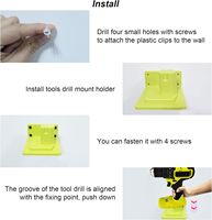 Support de cintre d'outil en plastique d'usine pour support de montage d'outils de perceuse électrique Ryobi