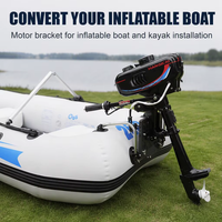 Support de moteur portable pour bateau gonflable et kayak, design unique, fixation fixe, ABS/Acier inoxydable, charge maximale 3HP, noir, 35x21cm