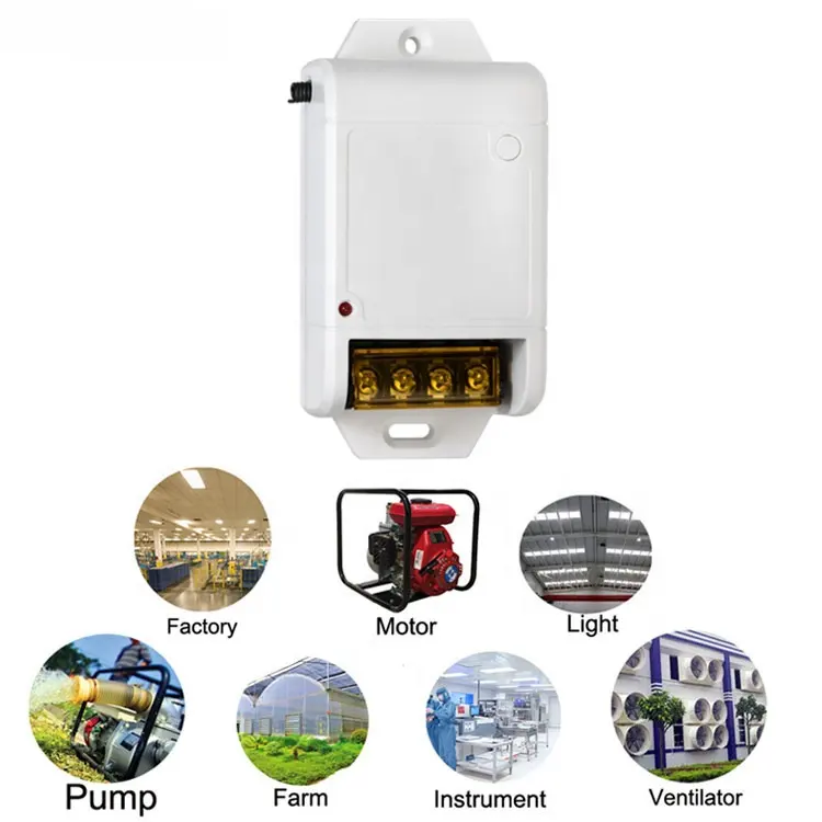 433Mhz Universal Wireless RF Remote Control Switch AC 220V 1CH 30A Relay Receiver For Water Pump