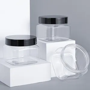 Clear Plastic Jars Big Round Pet Plastic Containers With - Temu