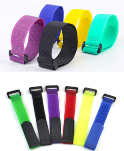 カスタムロゴカラー、サイズ、ナイロン製ファスナーケーブルストラップ、耐久性、再利用可能、調節可能なフックアンドループストラップ - Product Image 3