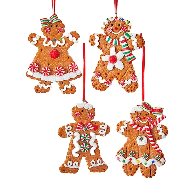 custom resin gingerbread man for christmas hanging decor