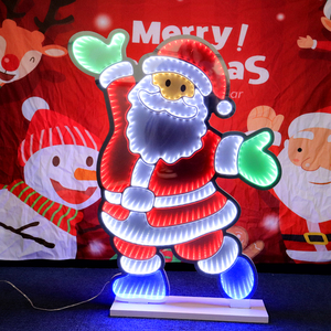 Hiện đại phản ánh Led Tường Ngoài Trời Quà Tặng nghệ thuật Santa Claus Infinity gương cho những người yêu thích nghệ thuật độc đáo tường trang trí nội thất - Product Image 1