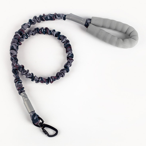 Guinzaglio per Cani di Lusso in Nylon Elasticizzato Grigio da 1,2M con Impugnature Imbottite per Razze Medie/Grandi, Cintura di Sicurezza per Auto - Product Image 1