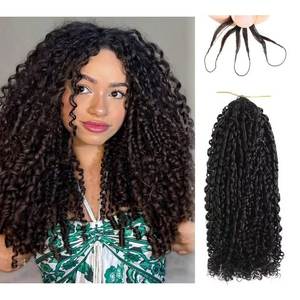 Extensiones de Cabello Humano con Crochet de Pluma Pixie Curl, Rizado Natural, Cutícula Alineada, Fácil Instalación, Reutilizables para Mujeres Negras - Product Image 4