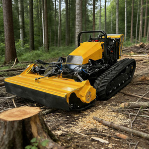 Tracked Diesel/<b>Gasoline</b> Powered High Flow Hydraulic Motor Pump Self Propelled Hydrostatic Transmission Forestry Mulcher Remote - Product Image 1