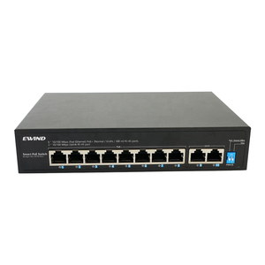 Ewind สวิตช์อีเธอร์เน็ตแบบเร็ว8 + 2พอร์ต10/100Mbps Reverse POE with selectable POE OUT 2.0Gbps VLAN รองรับ - Product Image 1
