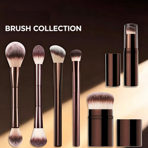 Professional Makeup <b>Brush</b> Set Retractable Portable Cosmetic <b>Brushes</b> Soft Synthetic Hair Powder Blush Foundation Makeup Tools - Product Image 1