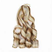 Extension per Capelli in Fibra Sintetica di Alta Qualità con Etichetta Privata, Texture Morbida e Leggera, Capelli Singoli per Intrecciare