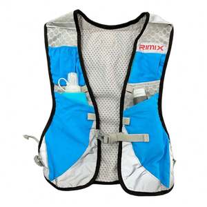 Veste d'hydratation pour course à pied en vente chaude, sac à dos d'extérieur, veste de course réfléchissante, porte-téléphone, équipement pour hommes et femmes, noir - Product Image 1