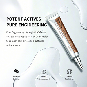 Crème Contour des <span class=keywords><strong>Yeux</strong></span> au Peptide et 5% de Caféine Anti-Poches, Matrice Énergisante Cellulaire Précise pour la Récupération des Sacs sous <span class=keywords><strong>les</strong></span> <span class=keywords><strong>Yeux</strong></span> 15g OEM - Product Image 4