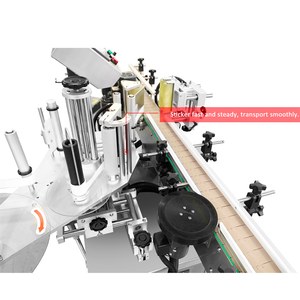 เครื่องติดฉลากสามด้านอัตโนมัติสำหรับขวดแก้วพลาสติก PET พร้อมระบบติดฉลากขวดสี่เหลี่ยมกลมแบนใช้วันที่ - Product Image 4