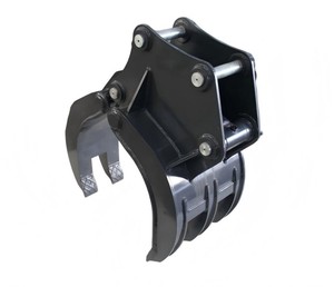 Grappin hydraulique <span class=keywords><strong>pour</strong></span> la manutention de grumes, pierres et ferraille, adapté aux excavatrices de 8 tonnes, idéal <span class=keywords><strong>pour</strong></span> les chantiers de démolition. - Product Image 1