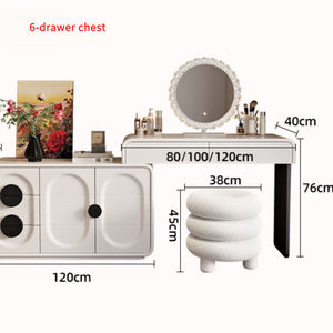 <span class=keywords><strong>Tocador</strong></span> de Estilo Americano Moderno y Minimalista <span class=keywords><strong>con</strong></span> <span class=keywords><strong>Espejo</strong></span> y Almacenamiento para Dormitorio, Hotel, Hogar, Apartamento - Product Image 6