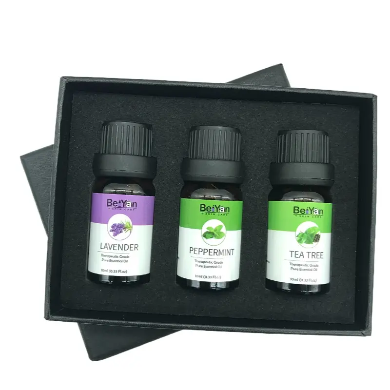 Private Label Natural Organic Pure Ätherische Öle Set 3x10ml für Diffusor Home Office Hotel Duft Entspannende Erfrischung sluft