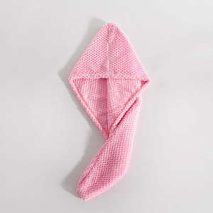 Baisly Quick Dry Microfiber Square Adult Hair Turban <b>Towel</b> Plaid Printed Buttons Super Soft Absorbent Drying <b>Wrap</b> Home Use Hand - Product Image 4