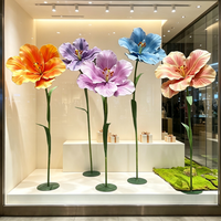 Grandes fleurs artificielles géantes en PU et EVA, faites à la main, en forme de tulipe ouverte, pour décoration intérieure, centres de table de mariage et Halloween