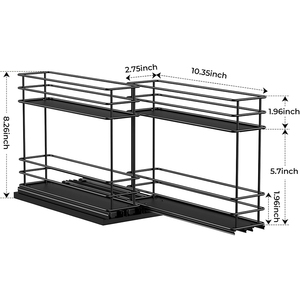 Support magnétique d'angle pour pots à épices de cuisine, ensemble de pots à épices, support unique à 2 niveaux pour réfrigérateur, organisateur de cuisine - Product Image 3