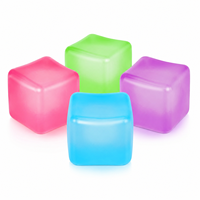 Jouet anti-stress en forme de glaçon, personnalisable OEM, en TPR givré, en gros, pour cadeaux de fête, boîte cadeau surprise de vacances