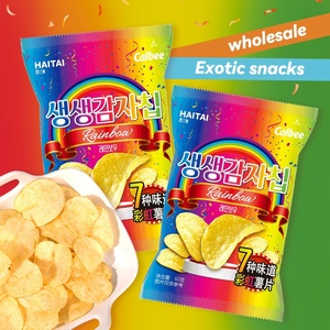 60g Aliment Importé Coréen Calbees Arc-en-ciel Croustilles Snacks Exotiques <span class=keywords><strong>7</strong></span> Saveurs Chips - Product Image 4