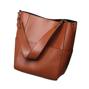 Factory new supplier designer luxury best quality large bag diagonal real cow hide leather the retro woman handbag trending