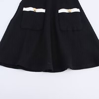Femmes automne 2025 nouvelle mode décontractée Joker tricot revers mini robe rétro femmes chic robe à manches courtes