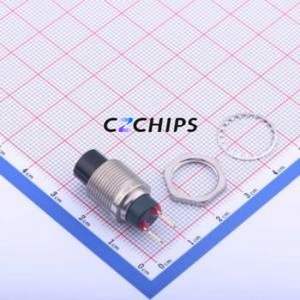 8531TCGE2 Push Button Switch Through hole Switch Single Pole Single Throw - Normally Open Round Button Through Hole 1A - Product Image 1