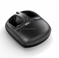 Masseur de pieds électrique à pétrissage profond Shiatsu avec télécommande sans fil, compression d'air et chaleur apaisante pour la relaxation à domicile et au bureau