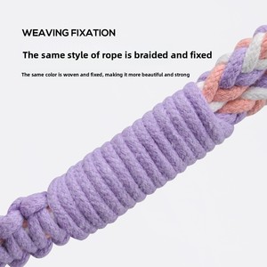 Venta al por mayor hecho a mano DIY perro Correa cuerda suave algodón Paracord resistente ecológico moda sólido personalizado caminar - Product Image 5