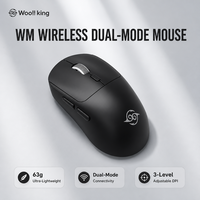 Mouse Gaming Ergonomis Wooking WM Wireless Backlit RGB Optical Sensor 5.0 2.4G Dual Mode Ringan DPI Dapat Disesuaikan Senyap