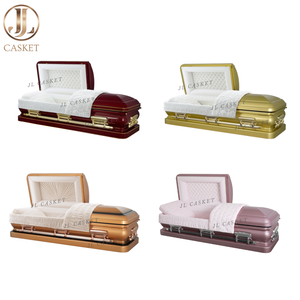 Bara in Acciaio Calibro 18 con Finitura Dorata e Interno in Velluto Bianco, Forniture Funebri Premium - Product Image 6