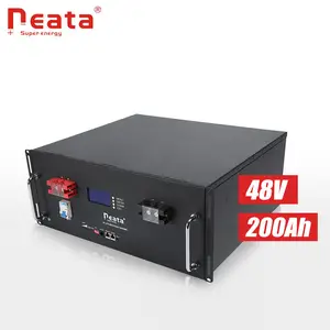 Neata中国供应商太阳能系统储能不间断电源LiFePO4 48V 200Ah锂离子电池