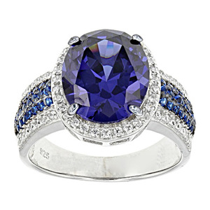 Anello Effetto Zaffiro Blu per Donne, Elegante Accessorio Estivo per Proposte e Feste, Regalo di Moda - Product Image 1