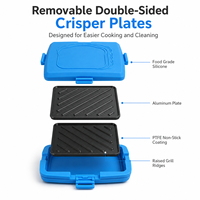 Machine à sandwichs en silicone de qualité alimentaire pour micro-ondes, avec plaques amovibles antiadhésives en aluminium, compatible lave-vaisselle, sans BPA, compatible four