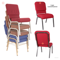Chaises de théâtre de luxe d'occasion à prix abordable, vente en gros, chaises d'église en métal rembourrées et imbriquées, pour auditorium, ODM OEM