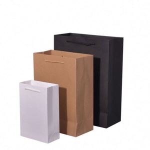 Wholesale Eco-Friendly Luxury Art Paper <b>Craft</b> Fast Food Restaurant Kraft Brown Paper <b>Bags</b> Ribbon Offset Printing Candle - Product Image 1